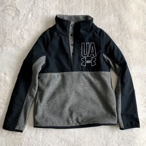 Under Armor Black and Grey Quarter Zip Hoodie